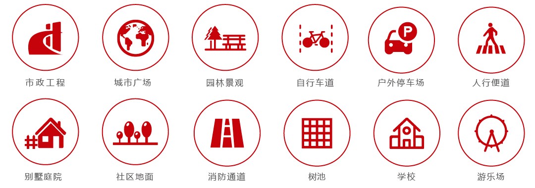膠粘石透水路面_應用場景