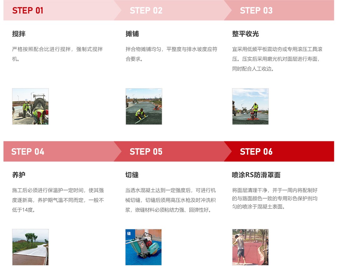 高承載透水混凝土路面_施工工序